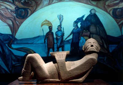 Reclining Temple Figure, Called a Chac-Mool, Tarascan by Pre Columbian